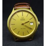 An Omega, a gents quartz De-Ville date wristwatch.