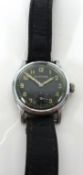 Glycine, a German WWII military gents wristwatch, manual, sub second dial, working, 34mm.