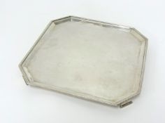 An Art Deco silver salver by James Ramsay, Dundee, hallmarked Sheffield 1929, approx. 22oz, diameter