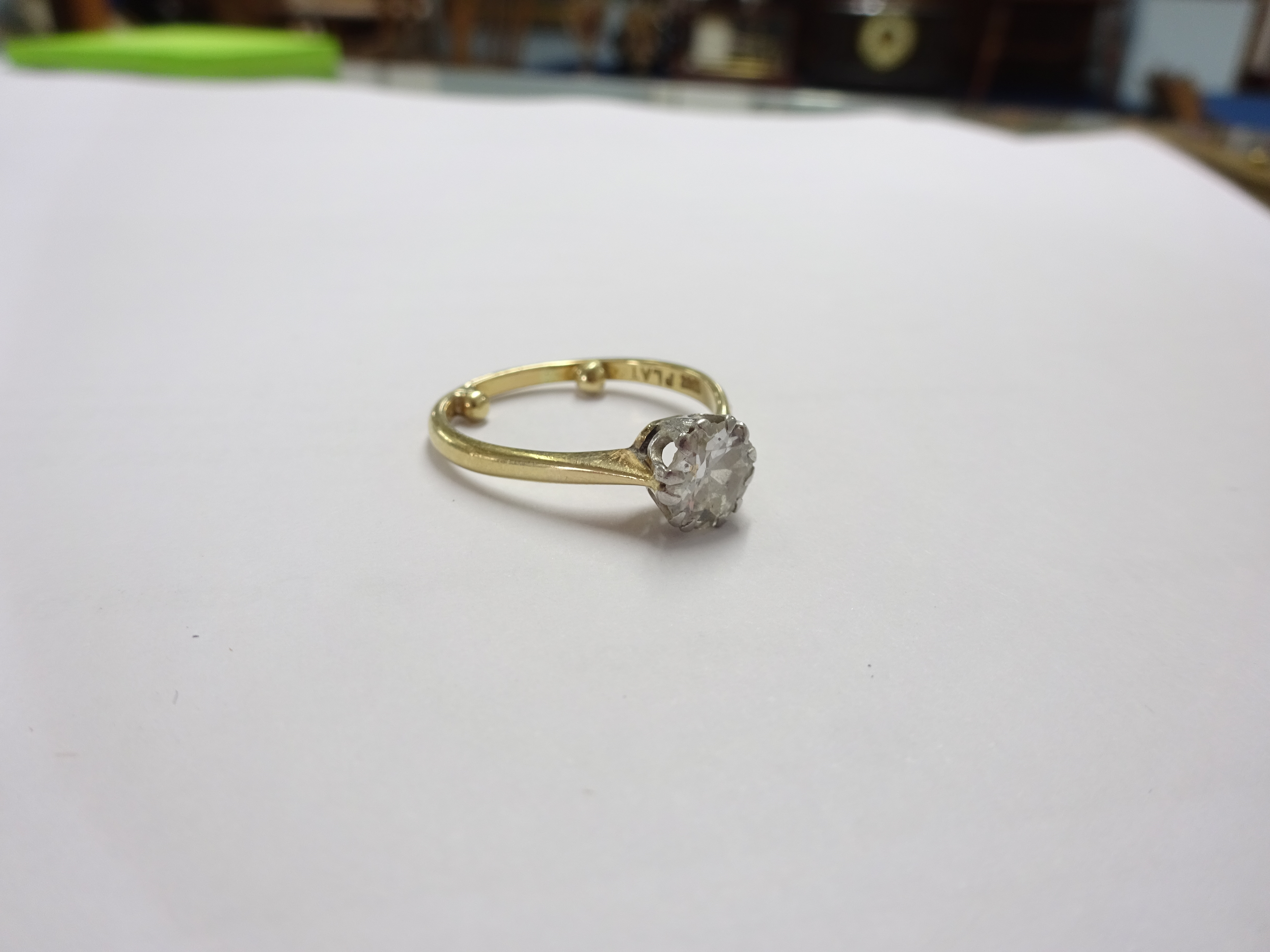 An 18ct diamond solitaire ring, approx. 1.50 carat, size O. - Image 4 of 5