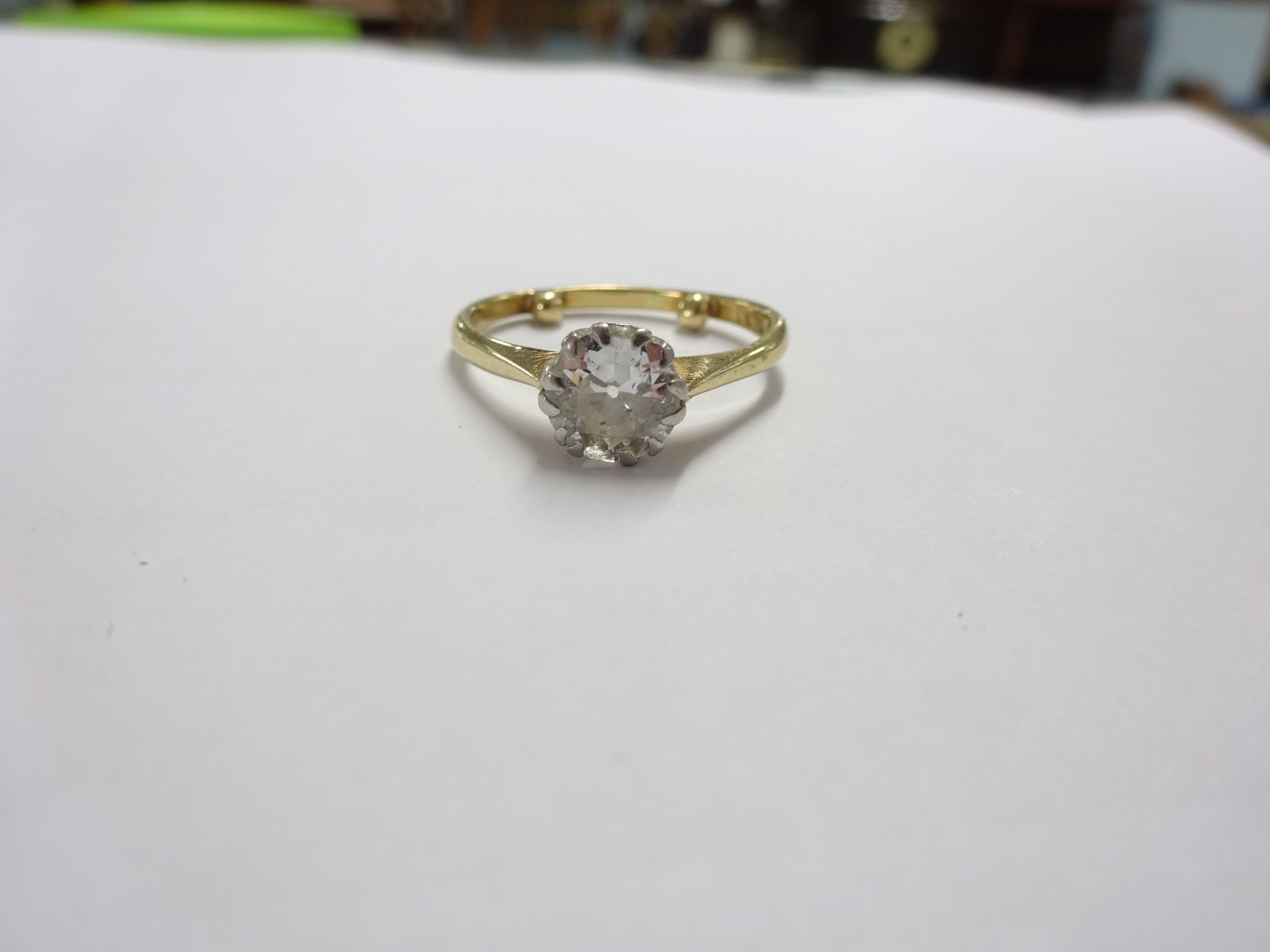 An 18ct diamond solitaire ring, approx. 1.50 carat, size O. - Image 5 of 5