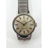 Omega, ladies stainless steel wristwatch, original box, outer box and papers, 1976, movement