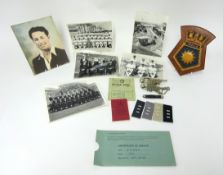 An Apollo ships plaque, and other Apollo memorabilia including original officer photographs, other