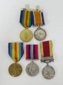 Two WWI medals awarded to DVR. H. Orton A.S.G, a Victory medal to W. Sander STO, a WWII medal and