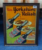 Advertising, poster 'Use Yorkshire Relish', 36cm x 27cm.