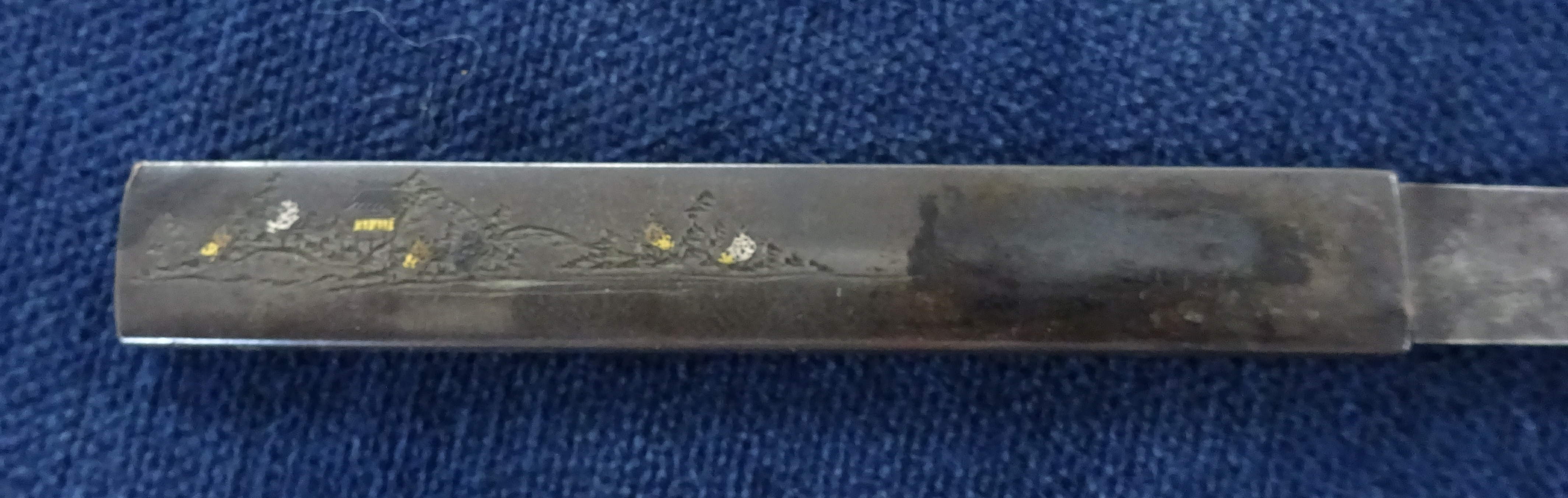 A Samurai Kozuka knife, inscribed with 19th century poems by The Six Immortal poets and a - Image 4 of 4