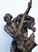 A bronze sculpture of Hercules, height 40cm.