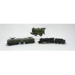 Hornby Dublo, Hornby O gauge and clockwork engine, and tri-ang electric loco boxed (3).