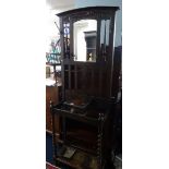 An early 20th century oak hallstand.