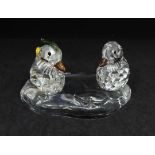 Swarovski Crystal. 'Mandarin Ducks', boxed (outer box damaged).