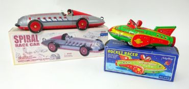 A Spiral Schylling collectors model car, together with a Rocket Racer model (2).