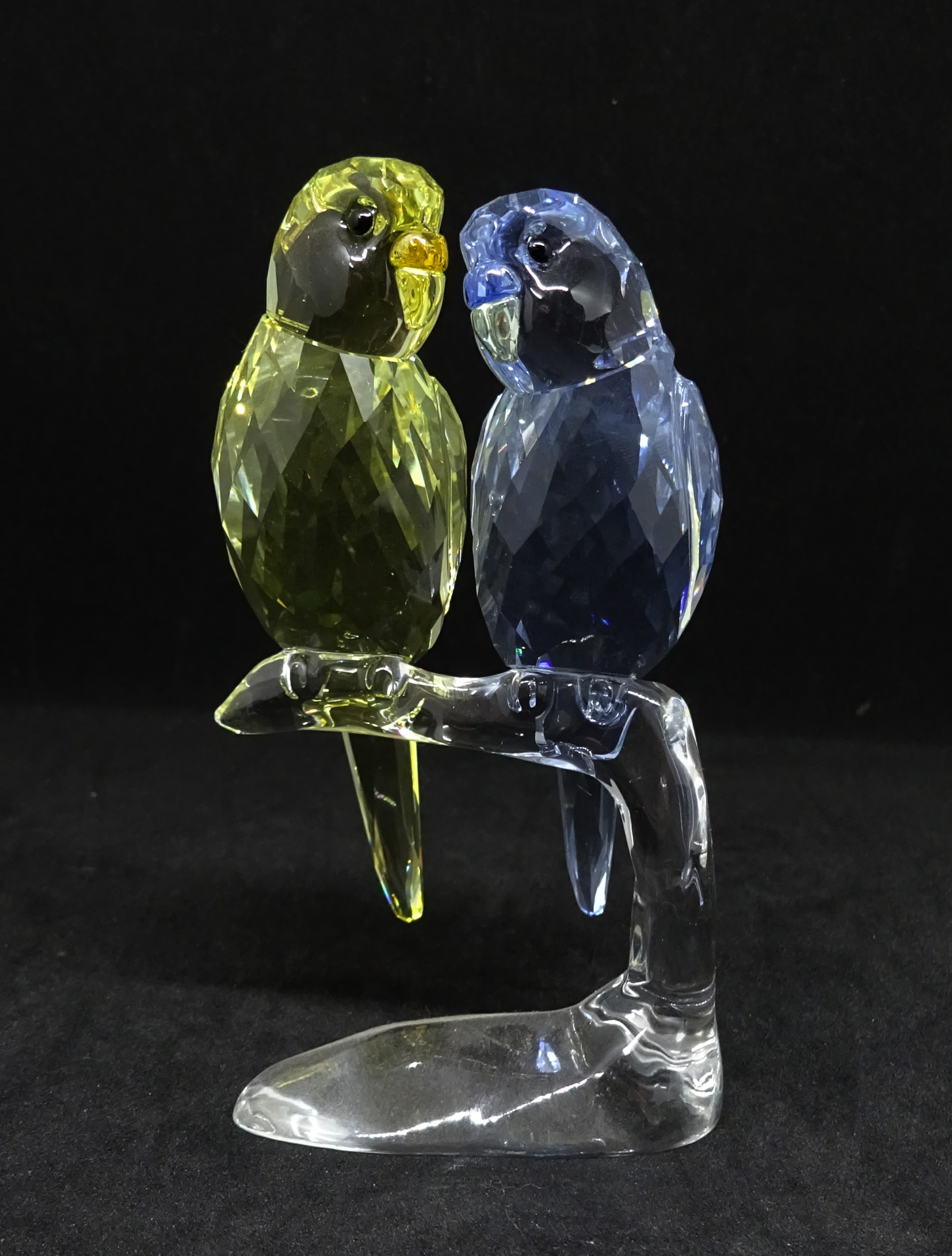 Swarovski Crystal, 'Budgies' 2014 colour, boxed.