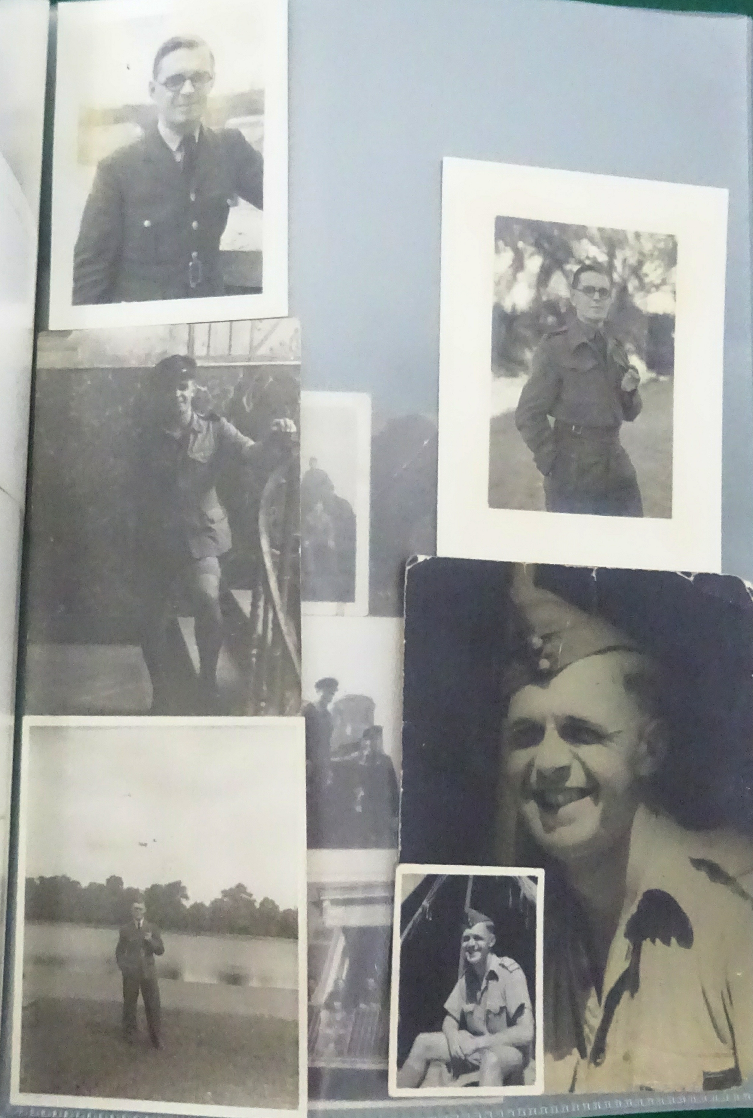 A collection of WWII photographs maps documents and menu holders including Eric Cooper I.D card, - Image 2 of 3