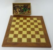 Modern chess set and board.