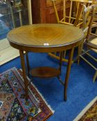 An Edwardian mahogany and inlaid table.