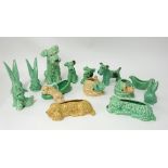 Sylvac Ware, a collection of animals 1930-1960 including Hare, Terrier, Kitten with wool, list and