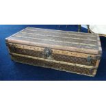 A Vintage Louis Vuitton steamer trunk, 34cm x 110cm x 54cm.