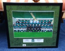 A 2009 Plymouth Argyle vs Barnsley team signed photograph.