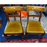 Set of four mahogany framed bar back dining chairs and a pair of 19th century mahogany framed chairs