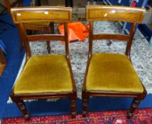 Set of four mahogany framed bar back dining chairs and a pair of 19th century mahogany framed chairs