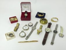 Assortment of various gents and other wrist and pocket watches including Montine Swiss Incabloc