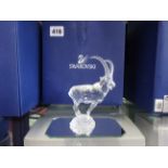 Swarovski Crystal, Ibex, boxed (outer box damaged).