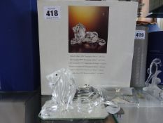 Swarovski Crystal, Annual Edition 1995 'Inspiration Africa' The Lion with plaque, boxed.
