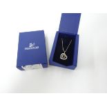 Swarovski, a heart necklace, boxed.