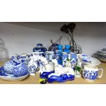 A collection of various Luminite chinaware's, reproduction Staffordshire Chinese ginger jars, and