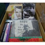 A large collection of James Dean memorabilia including various posters, books, scrap books,