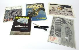 A collection of Apollo 15 memorabilia, collected in the late 1960's, including 12 photos, Apollo