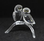 Swarovski Crystal, 'Owl Couple', boxed.