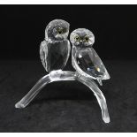 Swarovski Crystal, 'Owl Couple', boxed.