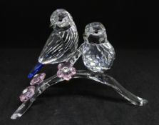 Swarovski Crystal, 'Blue Tits/Chickadees', boxed.