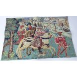 A replica French tapestry reproduction of the original in the museum of Clune, Paris titled 'La