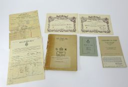 An interesting collection of WWII memorabilia, property of RAF flight Lieutenant E.G. Cooper 366