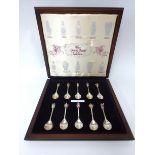 'The Queens Beasts' spoons set limited edition 2500 number 1257 a set of twelve silver spoons in