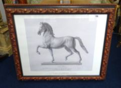 Print Cavallo 'The Vatican Library', framed and glazed, overall size 75cm x 93cm.