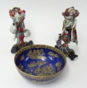 A collection of Lilliput Lane Cottages crystal glassware, Murano type clowns, ornamental figures,