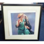 Robert Lenkiewicz (1941-2002) signed print 'Bella with the painter', number 2550.