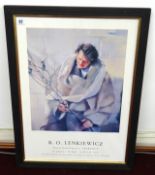 Lenkiewicz Poster 'Project 1 Vagrancy', framed and glazed.