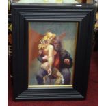 Robert Lenkiewicz (1941-2002) oil on canvas 'Painter with Lucy' signed and titled verso 'St.