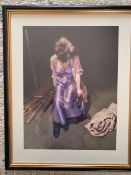 Robert Lenkiewicz (1941-2002) signed limited edition print 'Esther Purple Dress, Painter With Women.
