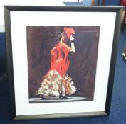 Fletcher contemporary print titled 'Beauty in the Shadows', framed and glazed.