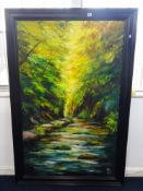 Sue Wills (Contemporary Plymouth artist) a large oil on canvas signed and dated 2004, titled '