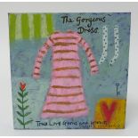 Sophie Harding, miniature oil on box canvas 'The Gorgeous Dress', signed, 16cm x 15cm.