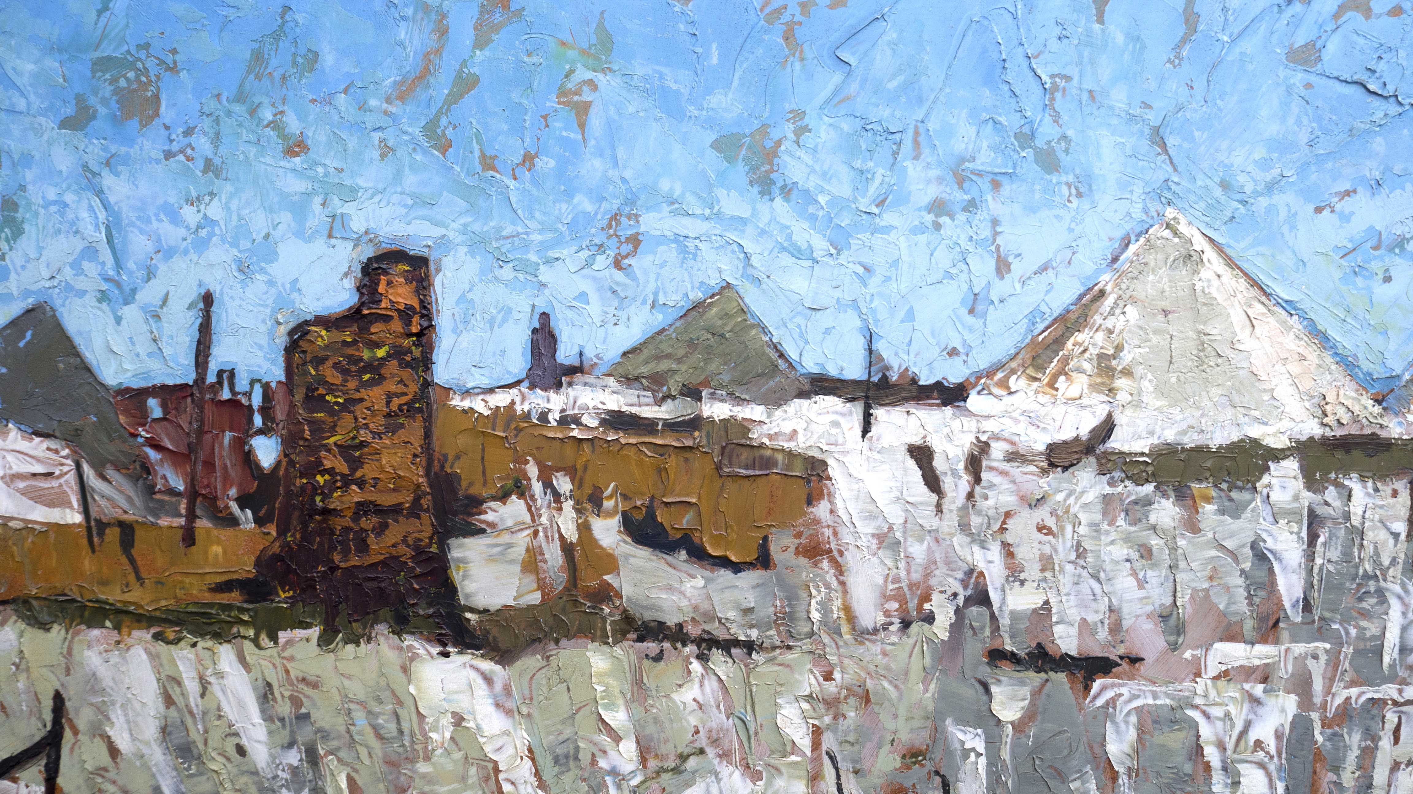 Douglas M Rawlings (1921 2003) oil on board 'Landscape of the China Clay open mining works near St - Image 2 of 2