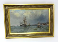 Unknown, late 19th early 20th century, a pair of marine scenes, oil on canvas, not signed, 29cm x