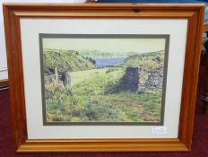 John Ware, watercolour 'Bolt Head, Salcombe' signed, 28cm x 38cm, framed and glazed.