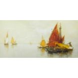 Clara Montalba (Swedish 1842 - 1929) watercolour signed and dated 1896, 'Venice Fishing Boats'